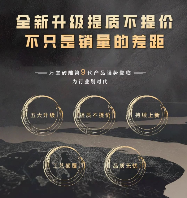 工藝顛覆，提質(zhì)不提價(jià)——萬堂磚雕第九代產(chǎn)品順利升級(jí)！
